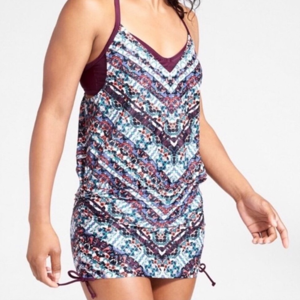 ATHLETA Marrakesh Side Scrunch Tankini Swim Top - Picture 4 of 16